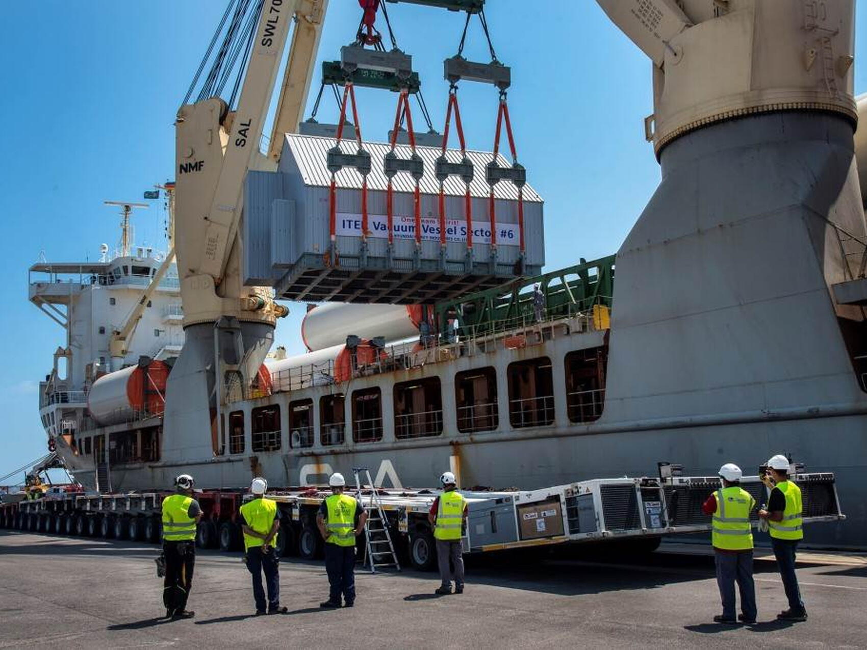 First vacuum vessel sector reaches France